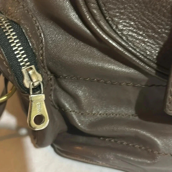 Chloe dark gray leather shoulder handbag - Picture 13 of 13